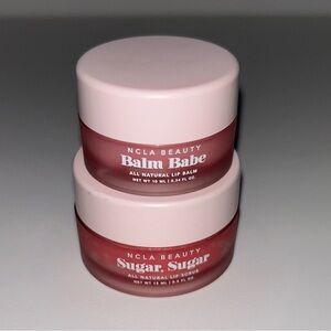 *NWT* NCLA Beauty Pink Champagne Lip Balm and Scrub Set